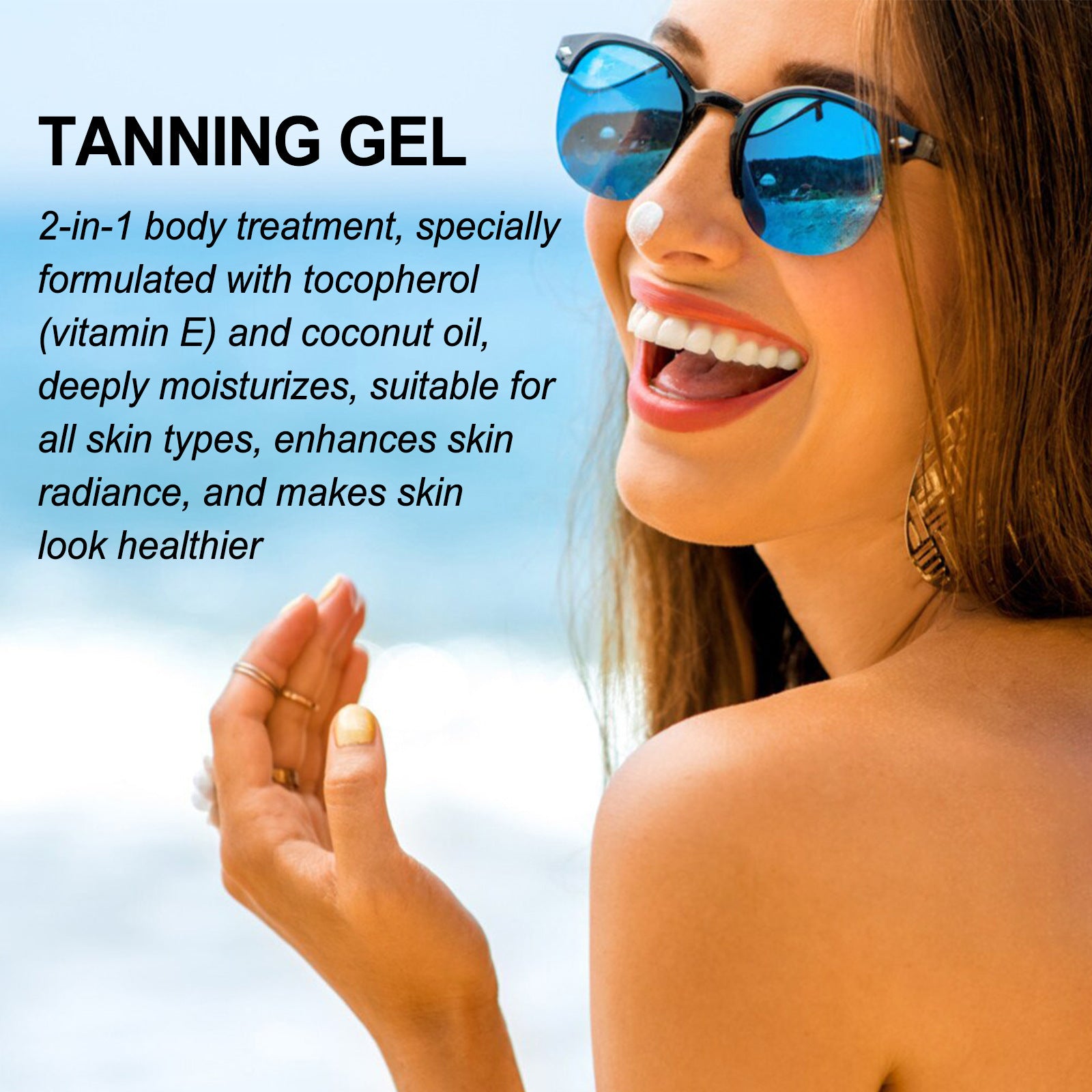 Tanning Care Gel Outdoor Beach Sunbathing Bronze Color Daily Hydration and Moisturizing for a Healthy Skin Tone