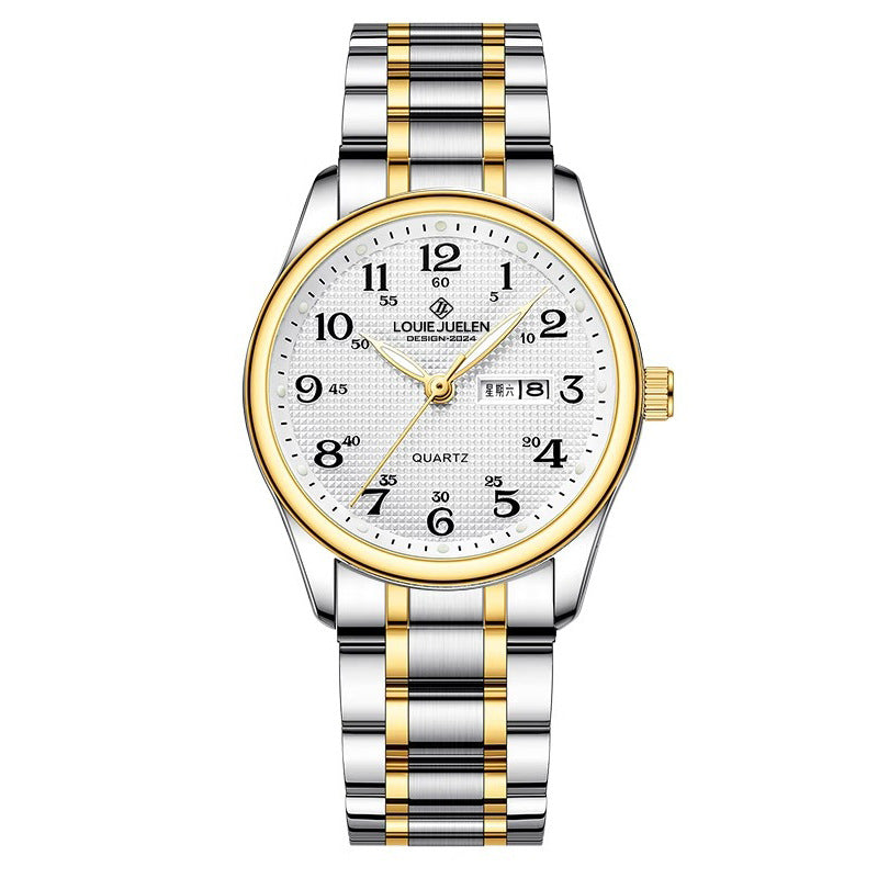 Stainless Steel Strap Waterproof Couple Watch