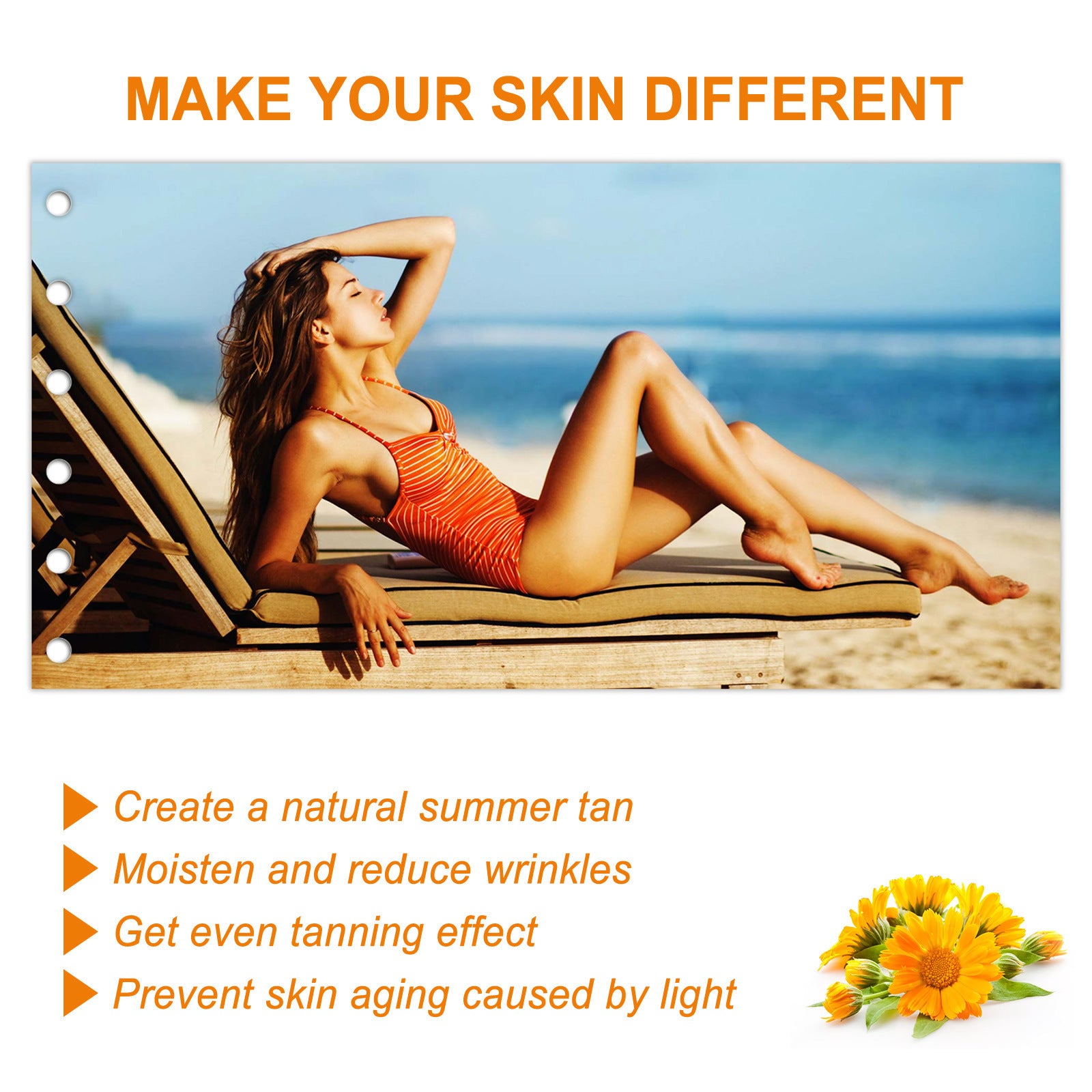 Tanning Care Gel Outdoor Beach Sunbathing Bronze Color Daily Hydration and Moisturizing for a Healthy Skin Tone