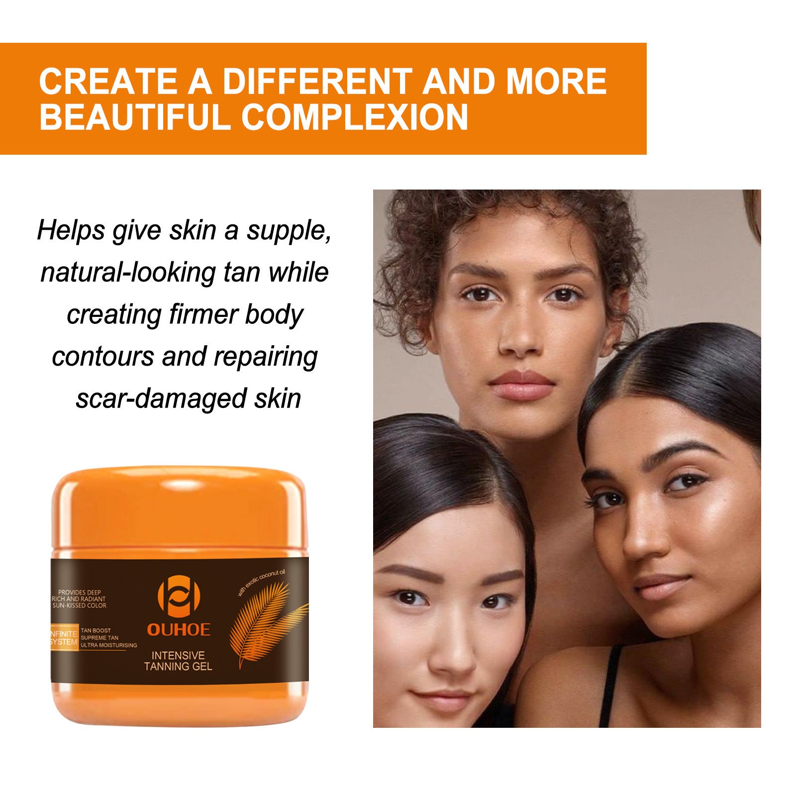 Tanning Care Gel Outdoor Beach Sunbathing Bronze Color Daily Hydration and Moisturizing for a Healthy Skin Tone