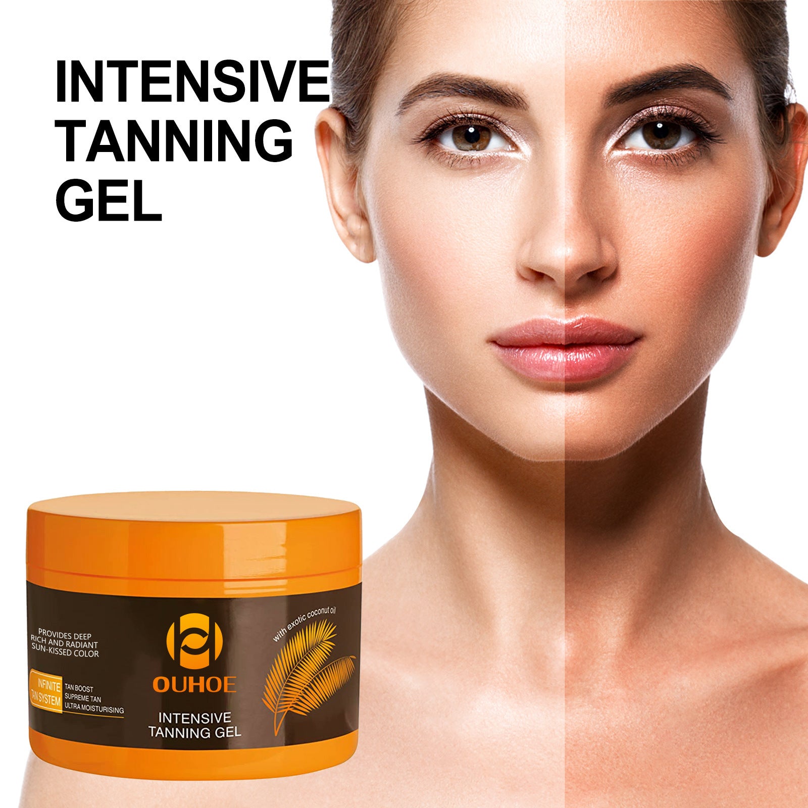 Tanning Care Gel Outdoor Beach Sunbathing Bronze Color Daily Hydration and Moisturizing for a Healthy Skin Tone