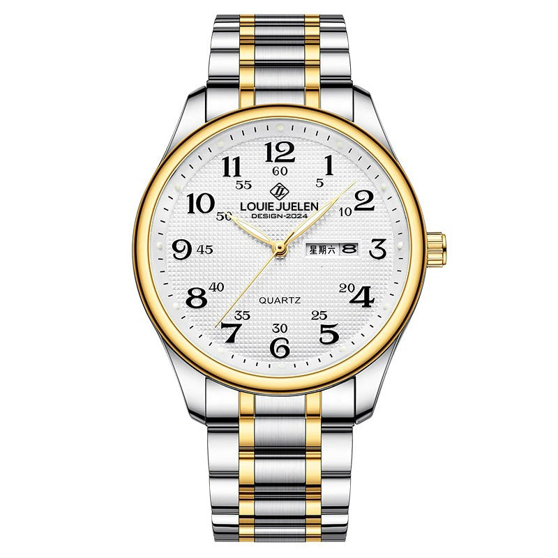 Stainless Steel Strap Waterproof Couple Watch