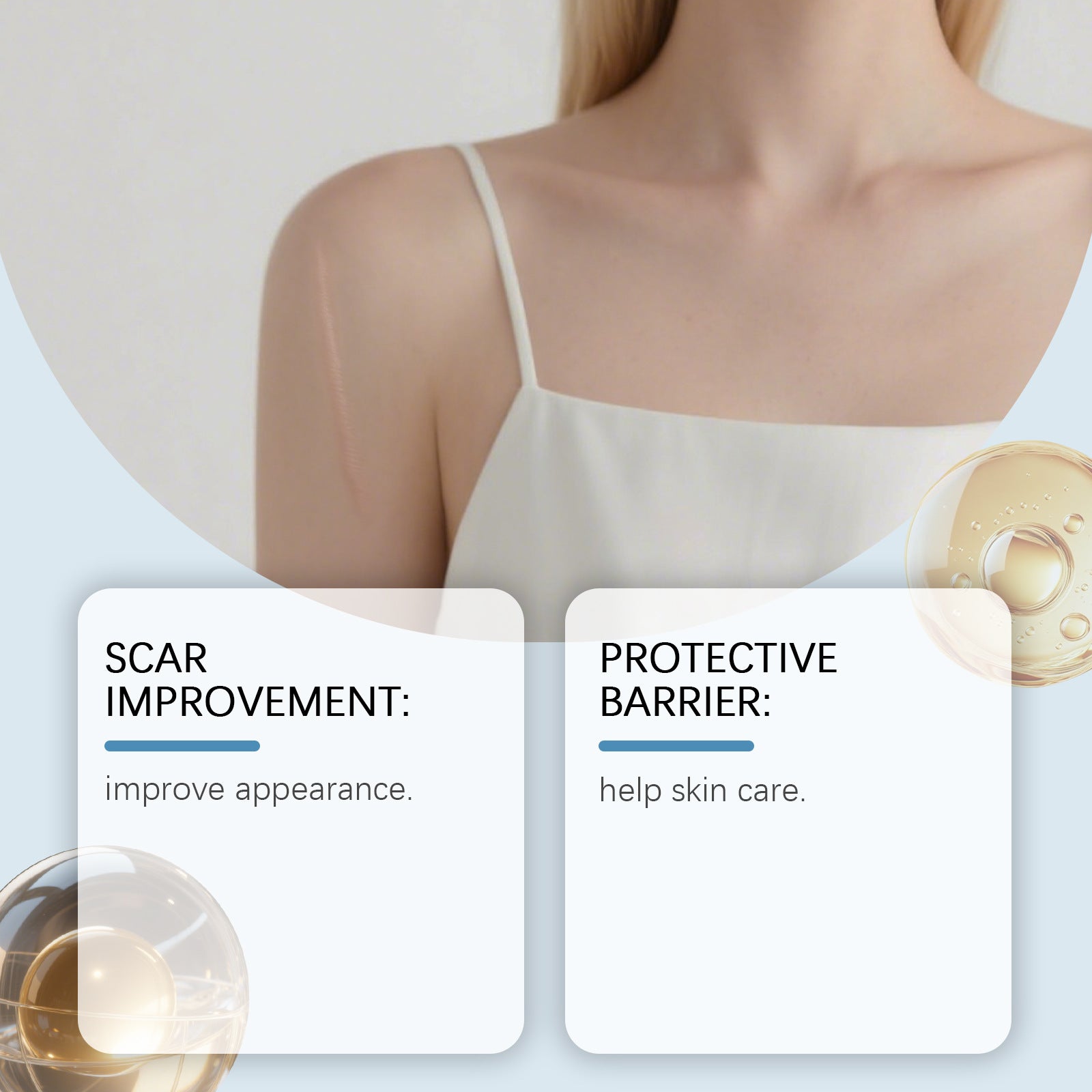 Silicone imprint patch: lightweight, breathable, easy-to-cut design with smooth skin contact for comfortable daily care.